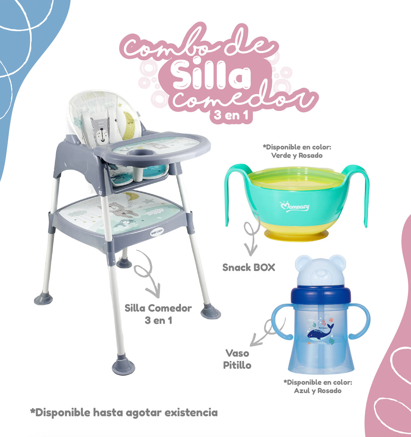 COMBO SILLA COMEDOR ESCRTIORIO ESTAMPADO