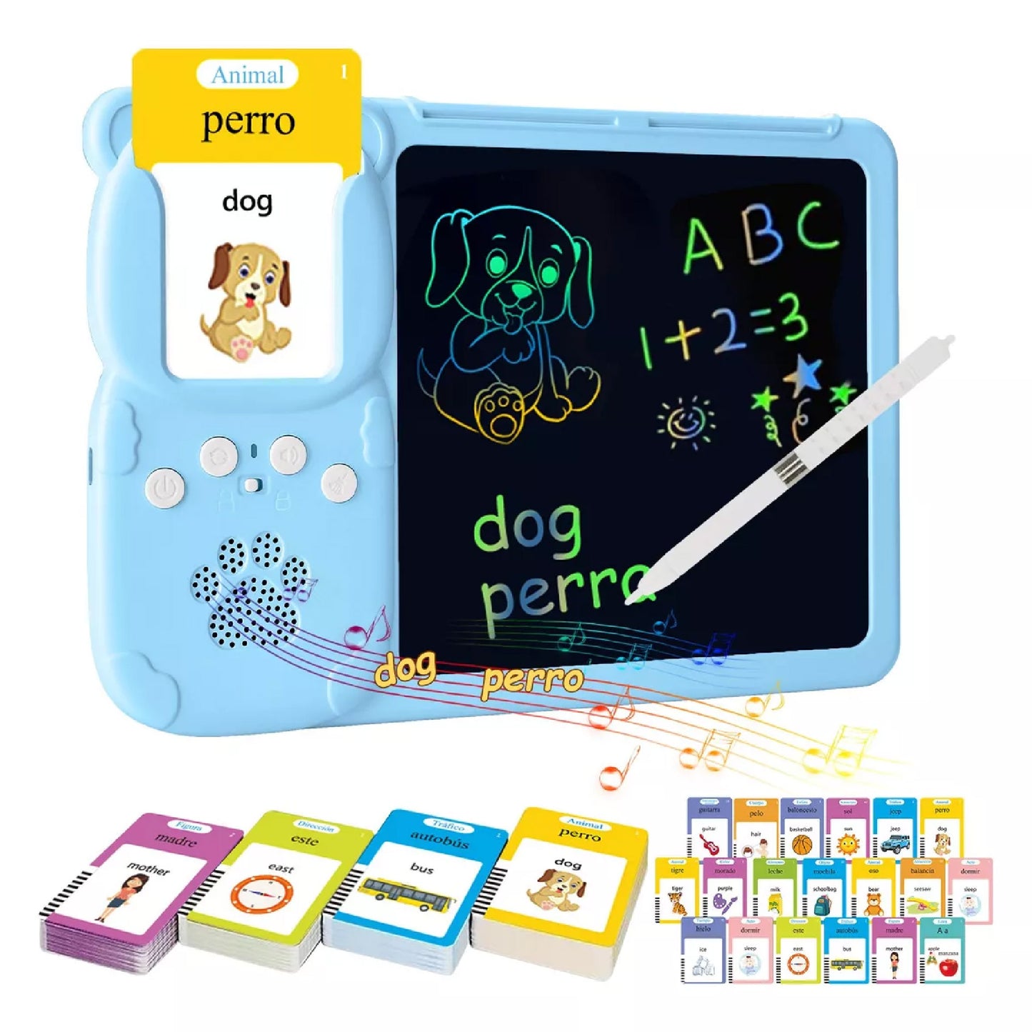 Tableta Lcd Tarjetas Interactivas Ingles