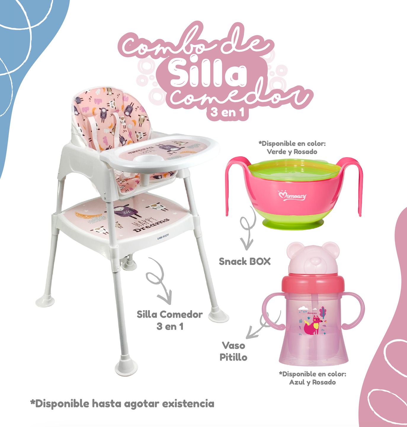 COMBO SILLA COMEDOR ESCRTIORIO ESTAMPADO