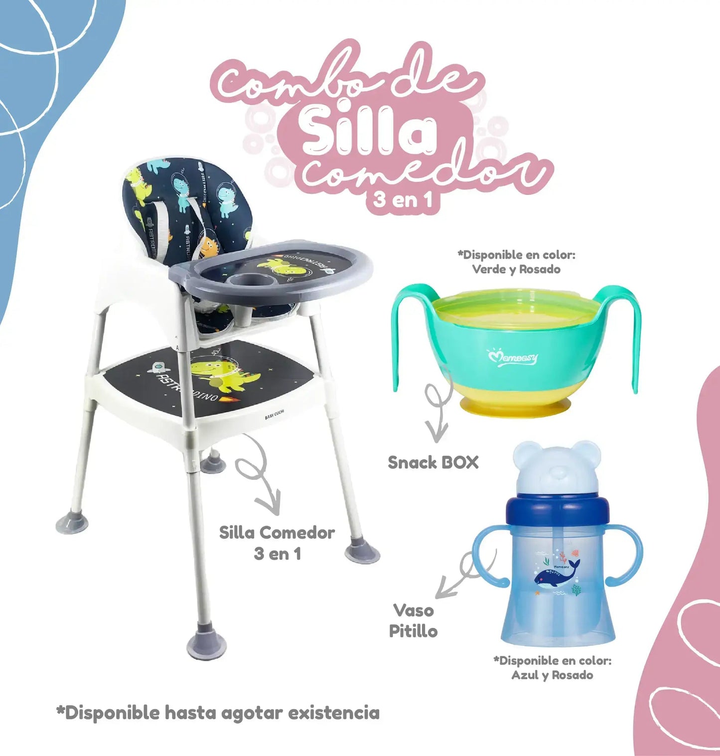 COMBO SILLA COMEDOR ESCRTIORIO ESTAMPADO