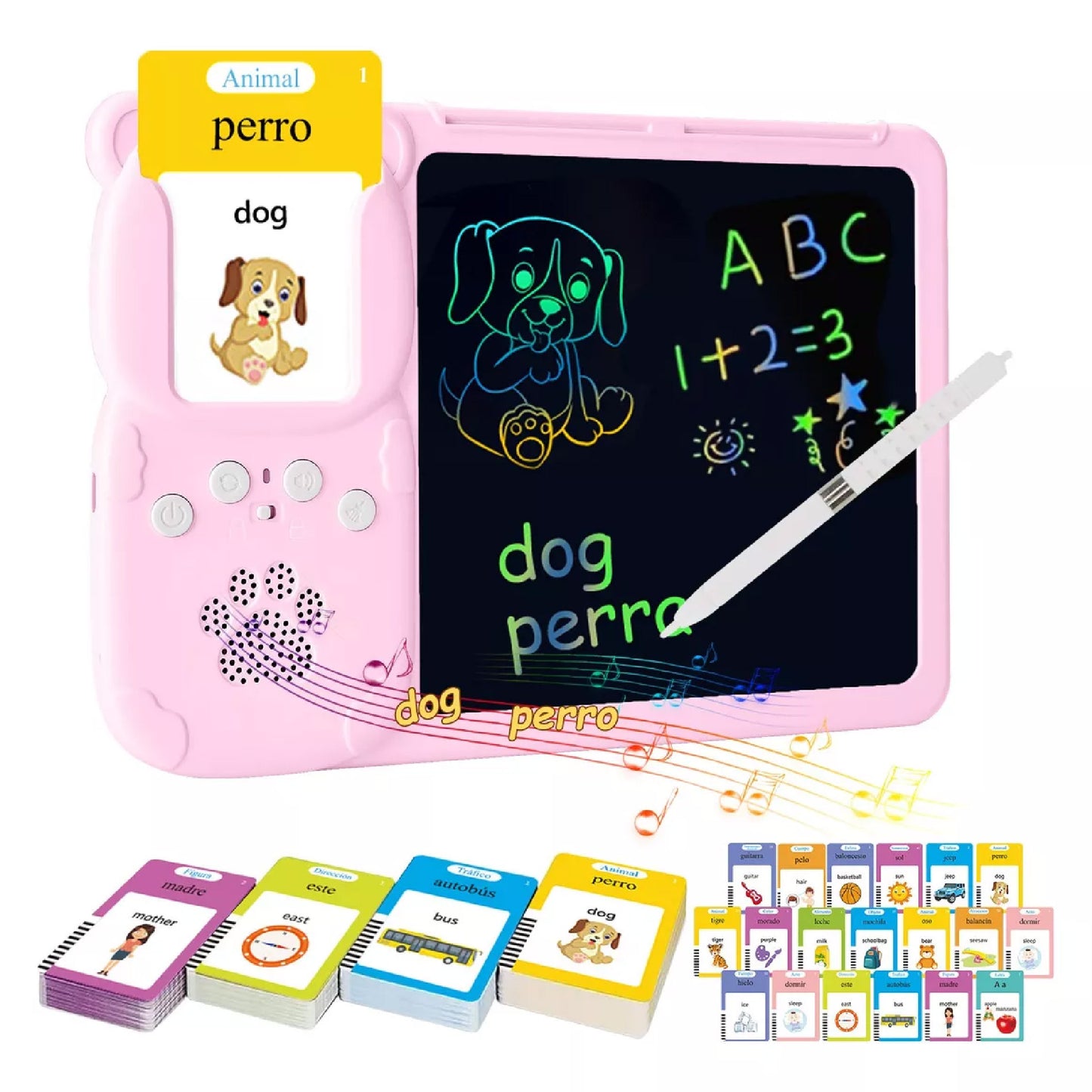 Tableta Lcd Tarjetas Interactivas Ingles